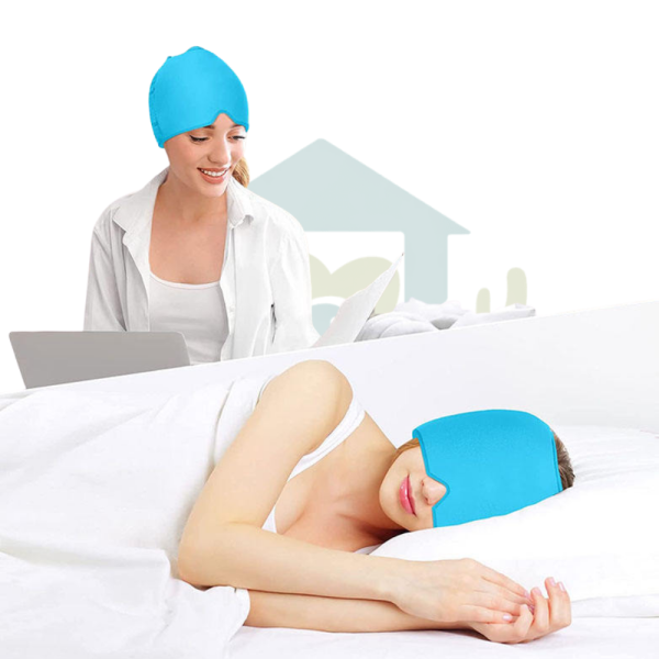 Bonnet anti-migraine chaud/froid ouvert