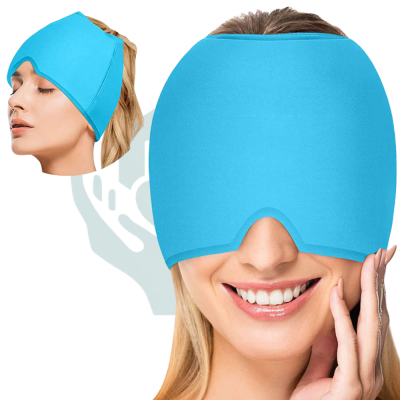 Bonnet anti-migraine chaud/froid ouvert