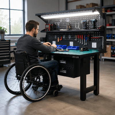 Établi Industriel Électrique 300kg Antistatique ESD