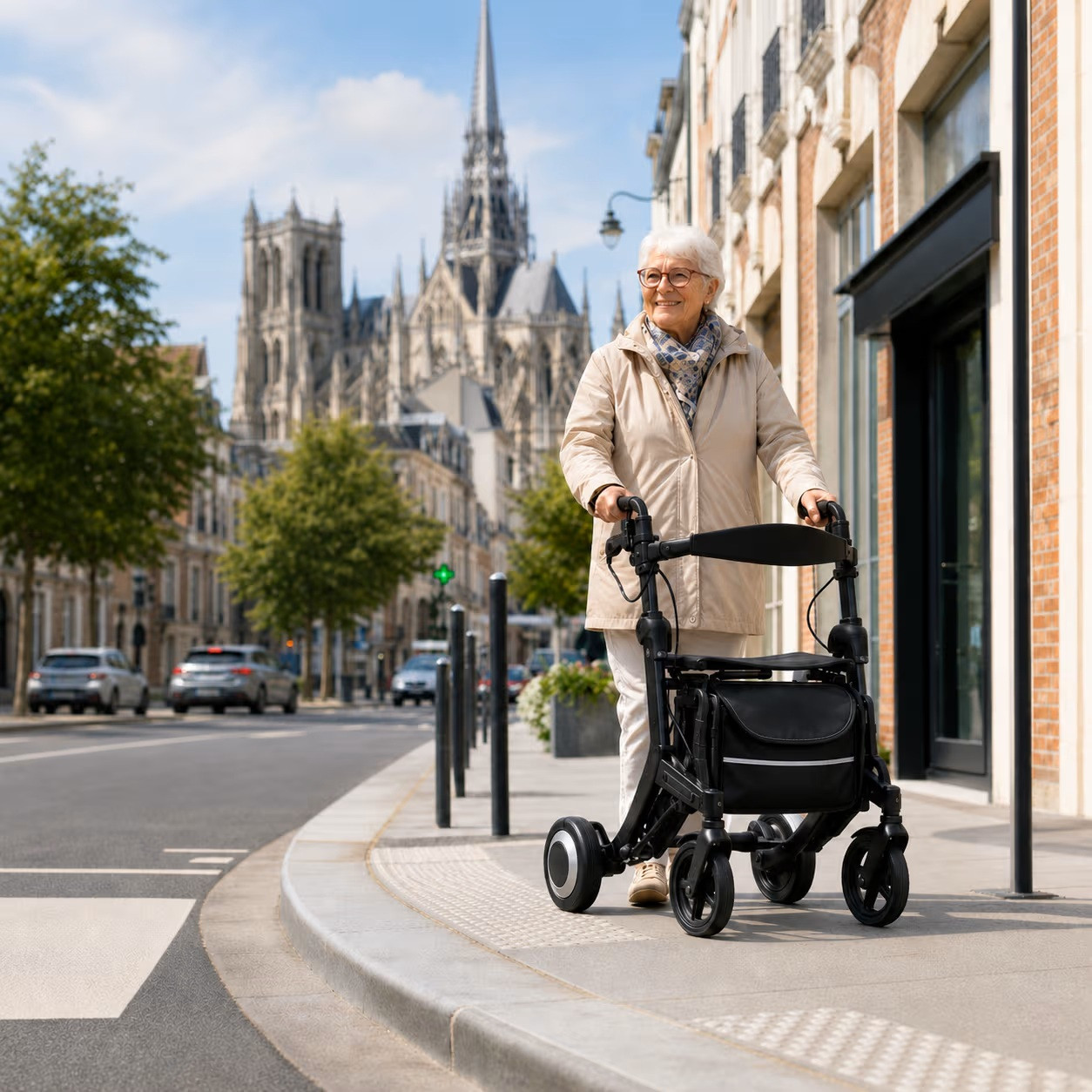 Rollator électrique 4-en-1 à Amiens : autonomie et confort