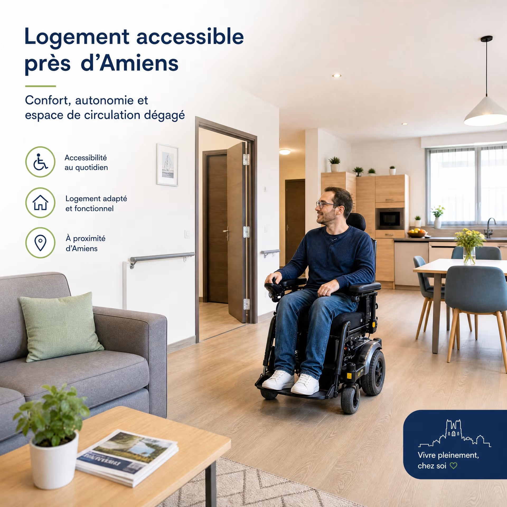Logement accessible à Amiens : confort et autonomie au quotidien